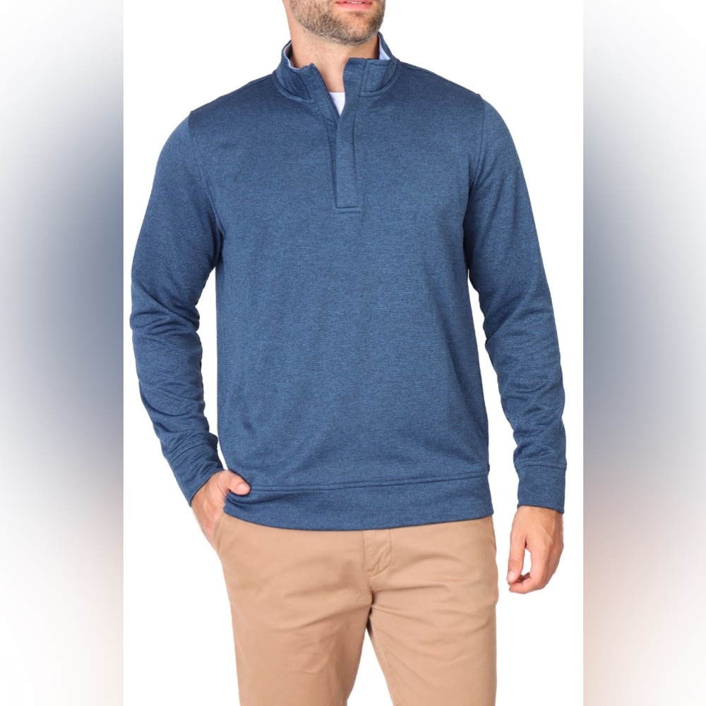 Tailorbyrd LUXE TEXTURED PERFORMANCE QUARTER-ZIP Sz XL